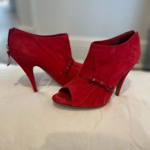 Moschino red booties